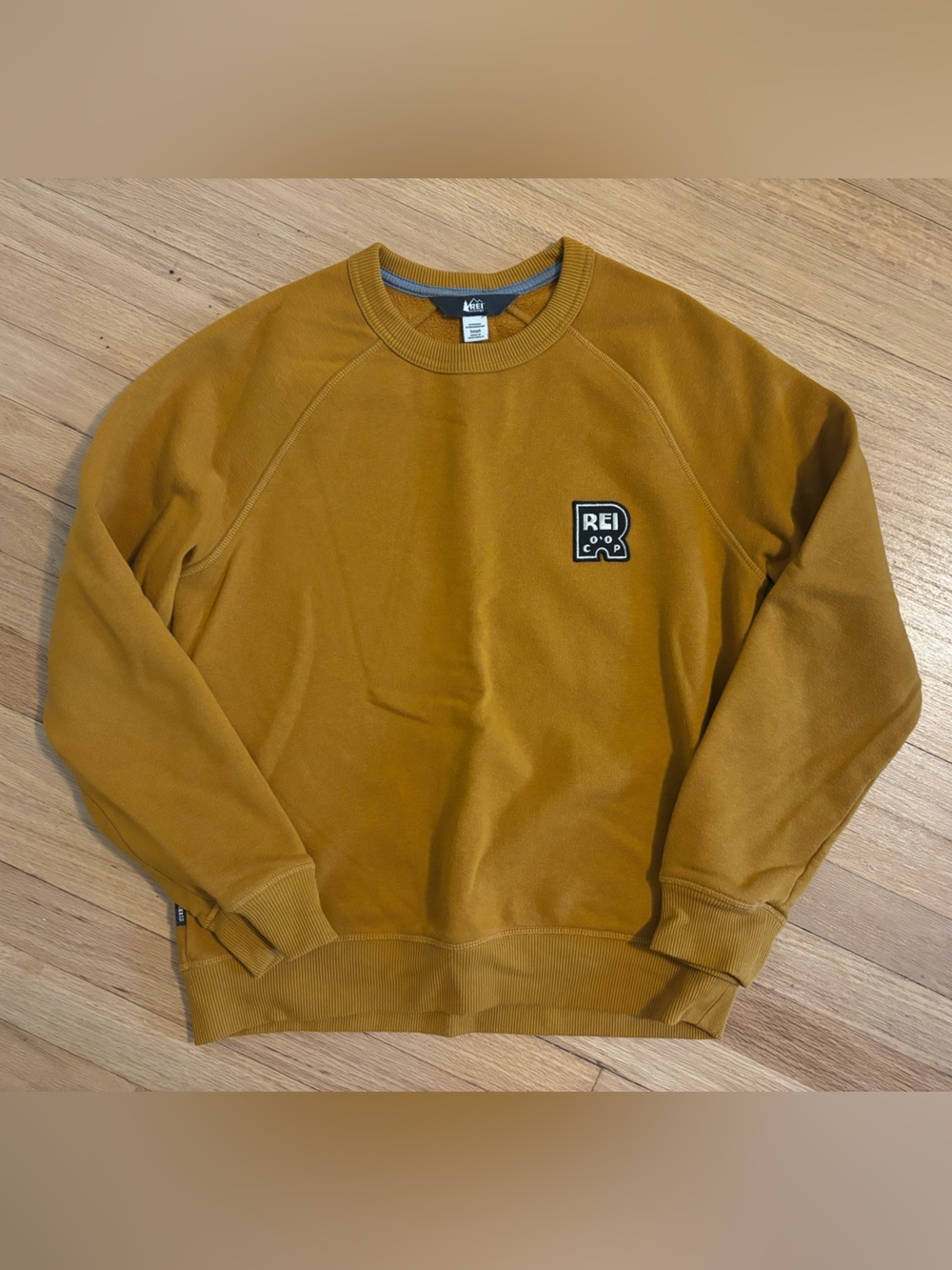 REI Mustard Crewneck Pullover Sweatshirt | Size Small - Picture 1 of 3
